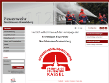 Tablet Screenshot of feuerwehr-nordshausen.de